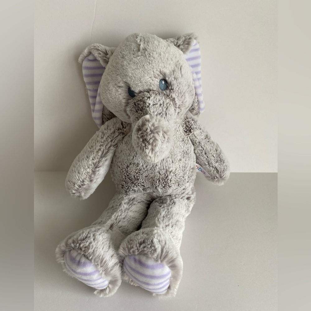 Ebba 14" Cuddler Elvin Elephant Baby Lovey Plush Gray Stuffed Animal Aurora Soft